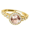 thumbnail image 2 of Mauli Jewels Rings for Women 1.20 Carat Diamond And Moragnite Ring 4-prong 14k Yellow Gold, 2 of 6