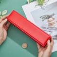 thumbnail image 3 of 1pc Rectangle PU Leather Necklace Storage boxes with Velvet Inside Crimson 22x5.6x3.6cm 1pc, 3 of 7