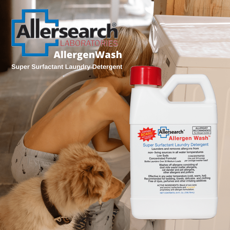 アラーサーチ Allergen Wash 700ML 24oz アラサーチ Allersearch Laboratories, Allergen Wash Laundry Detergent, 24 fl