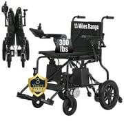 Portable Electric Wheelchair for Adults, Foldable Motorized Power Wheelchairs