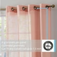 thumbnail image 2 of THD Vicky Semi Sheer Voile Window Curtain Grommet Top Panels for Bedroom & Living Room - Set of 2 (Blush Pink, 54 W x 63 L per panel), 2 of 5