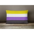 thumbnail image 4 of Carolines Treasures CK7998PW1216 Nonbinary Pride Canvas Fabric Decorative Pillow 12H x16W multicolor, 4 of 4