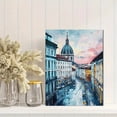 thumbnail image 2 of Romantic European Cityscape Canvas Painting， Suitable for Living Room， Bedroom， Office， Hallway， and Dining Room Decoration., 2 of 8