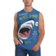 thumbnail image 1 of Fotbe Great White Shark Men's Camiseta sin Mangas Estampada para Hombres, Playera Casual para Gimnasio, Entrenamiento, Playa-X-Large, 1 of 7