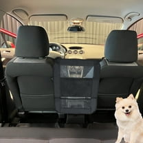 Unique Bargains Dog Car Net Barrier Secure Dog Car Barrier Behind Front Seat Mesh Separator for Dogs Dog Net for Car Back Seat Barrier for SUVs and Trucks Black