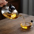 thumbnail image 4 of Toystoory Juego de Tetera de cristal elegante, té cálido y sabroso con elegante suministro al beber té, infusor de té Utensilios de cocina tipo+2, 4 of 6