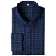 thumbnail image 1 of Camisa de vestir GIANEN, sin arrugas, a cuadros a cuadros a cuadros, azul marino, XS, para hombre, 1 of 5