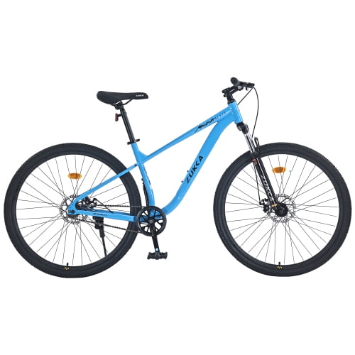 Raistyw 29 inch Mountain Bike for Men and Women, Single Speed Aluminum Frame Disc Brake Bicycle, Front Suspension, Blue