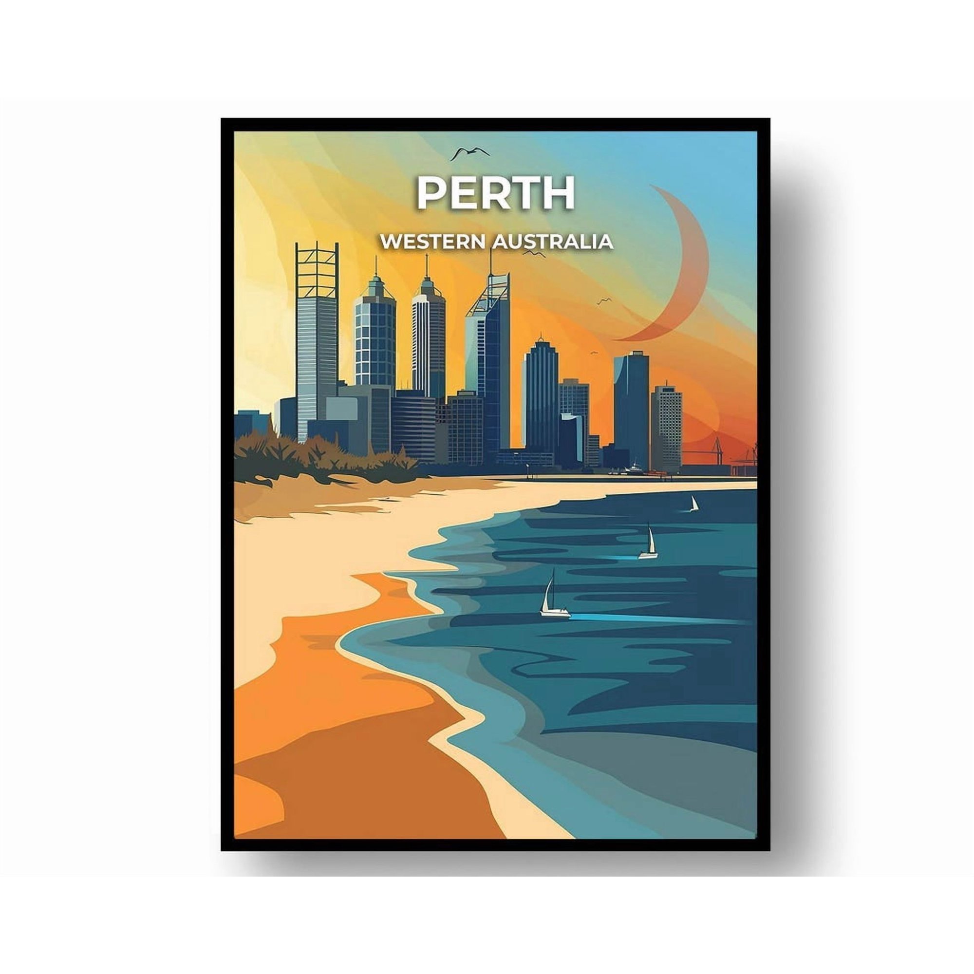Perth Western Australia Travel Poster