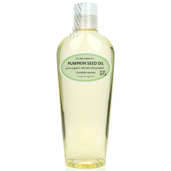 Dr Adorable - 8 oz - Pumpkin Seed Refined Oil - 100% Pure Organic Cold Pressed Natural Hair Skin Anti Aging