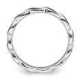 thumbnail image 2 of 925 Sterling Silver Stackable Expressions Black Enamel Ring Size: 10; for Adults and Teens; for Women and Men, 2 of 5