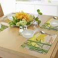 thumbnail image 4 of Ambesonne East Place Mats Set of 4, Exotic Full Moon Clouds Look, Standard Size, Yellow Green Pale Brown, 4 of 6