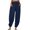Women Dark Blue Pants, variant on Tuphregyow Women's Casual Cotton Linen Wide Leg Pants with Drawstring Elastic Waist, Loose Fit Straight Leg Trousers for Comfortable and Elegant Look Red XXXL