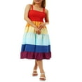 thumbnail image 2 of Mommy and Me Matching Dresses Summer Boho Dress Sleeveless Floral Print Family Matching Outfits Set, 2 of 7
