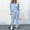 Light Blue, variant on Pyhlmscde Women's Two Outfit Long Sleeve Crewneck Pullover Tops And Long Pants Sweatsuits with Sweatpants, Lounge Sets for Women, Two Piece Sets for Women Green L