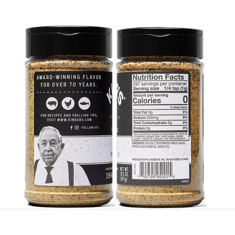 BETRULIGHT - The Blend Seasoning is gluten free, non-GMO, and no added MSG  Kinders The Blend Seasoning Salt, Pepper and Garlic (10.5 oz.) Bundled with  Betrulight Fridge Magnet – 2 Pack 