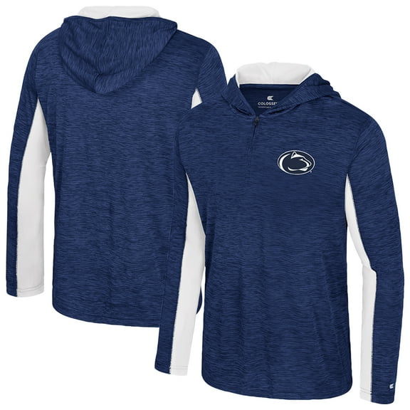 Men's Colosseum Navy Penn State Nittany Lions Always Sunny Quarter-Zip Hoodie
