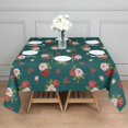 thumbnail image 3 of Pioneer Flower Floral Print Pattern Square Tablecloth, Waterproof Wipeable Spillproof Washable Table Cover for Home Kitchen Party Decor, 42"x42", 3 of 6
