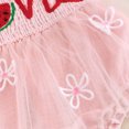 thumbnail image 5 of WOYY Girls Summer Watermelon Embroidery Smocked Mesh Romper & Headband Outfits, 5 of 5
