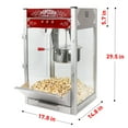 thumbnail image 6 of 62cups Commercia Popcorn MAKER Machine, 16 Oz Kettle, Theater Style Popper with 3-Switch Control Steel Frame Tempered Glass Doors 1 Scoop 2 Spoons, Red, 6 of 8