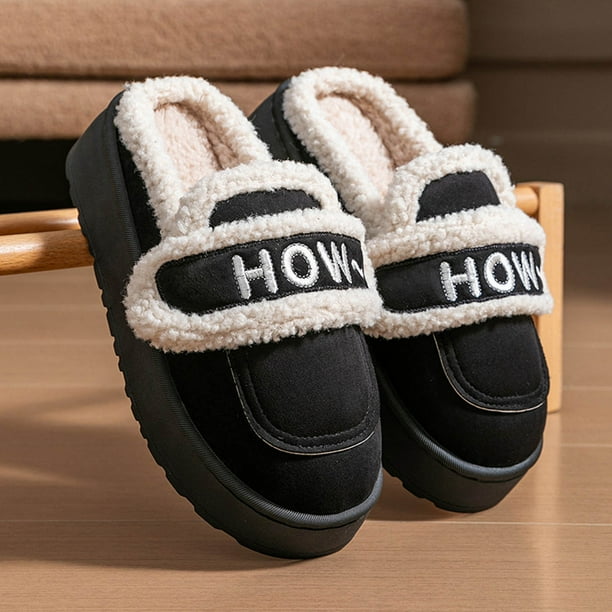 Xucatan Women's Plush Winter Slippers with Cute Decorations Cozy Fleece-Lined Indoor House Shoes, Non-Slip Comfortable Casual Flat Slides for Women Gift