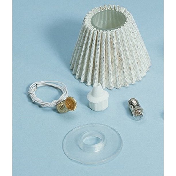 dollhouse miniature 12v lamp shade kit, pleated shade ck50091