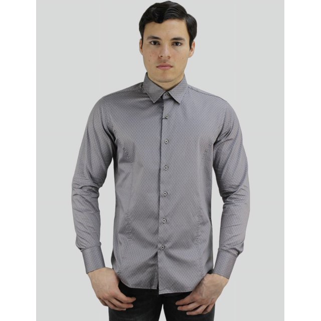 Camisa Formal Barabas Corte Slim Fit Manga Larga