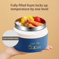 thumbnail image 6 of Guanhe Clearance Round Insulated Lunch Box Stainless Steel , Microwaveable Lunch box for School and Office, Reusable Outdoor Camping Portable Bento Box(Blue，S), 6 of 8