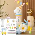 thumbnail image 3 of Juego de globos de margaritas para niños, torre de globos Digital blanca 1-9 de 32 pulgadas, decoración de fiesta de feliz cumpleaños, suministro de manualidades DIY, 42 piezas, 3 of 4