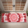 thumbnail image 2 of Red White Tie Dye Mandala Pattern Door Rugs,Washable Non Slip Door Mats Indoor,Decorative Door Mats,Entry Mat Indoor for Entrance,Bedroom,Kitchen,Bathroom,16"x47", 2 of 6