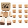 thumbnail image 6 of Handmade Wiggle Wooden Man Figurine – 12 Magnetic Expressions | Quirky Car Dashboard & Desktop Ornament（A 1PCS）, 6 of 6