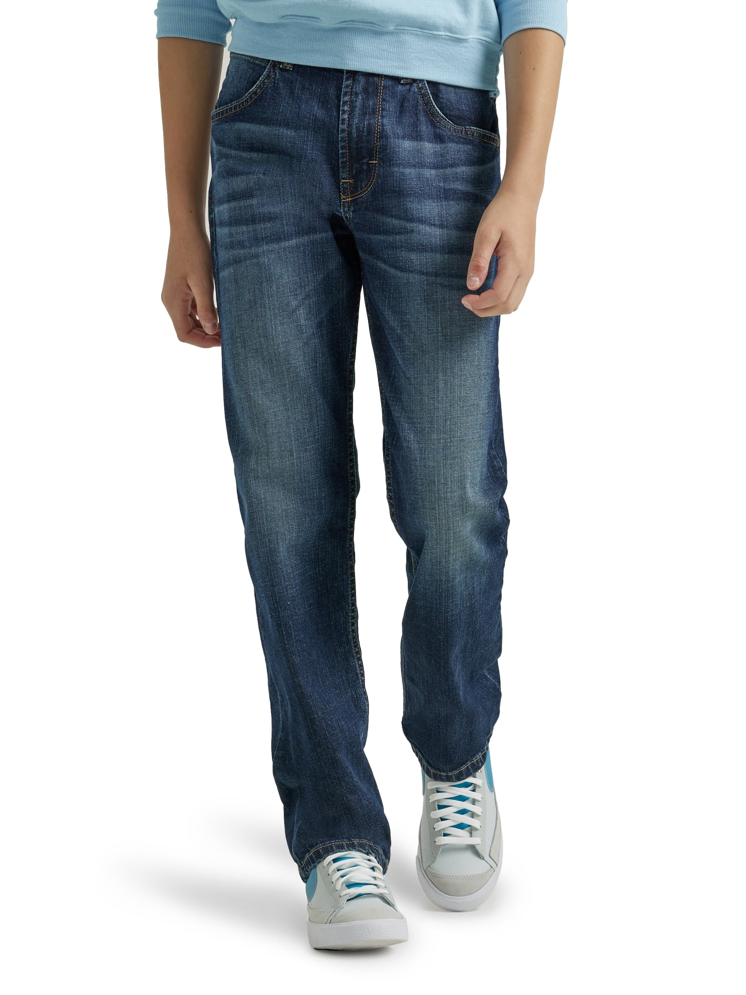 Wrangler® Boys Straight Fit Denim Jeans, Sizes 4-18 Regular, Slim, & Husky