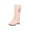 Pink Ankle Boots, variant on Women's Wedge Heel Ankle Boots Fuzzy Fleece Lined Warm Snow Booties Winter Boots Waterproof Shoes Pink 36