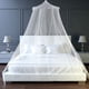 thumbnail image 1 of Mosquitera, mosquitera para cama, mosquitera grande de poliéster para camas individuales y dobles, 1 aro, mosquitera para interior y exterior, color blanco, 1 of 8