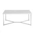 thumbnail image 1 of WE Furniture AZF42LUXWMC Coffee Table, Faux Marble, Chrome, 1 of 8