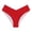 Red, variant on Bikini Bottoms Women Moderate Coverage High Cut Tummy Control Basic Swim Shorts Mid Waisted Solid Color Beach Pool Bathing Suit Bottoms Red M