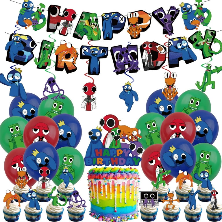 Rainbow Theme Party Decorations, 58 Pcs Rainbow Birthday Party