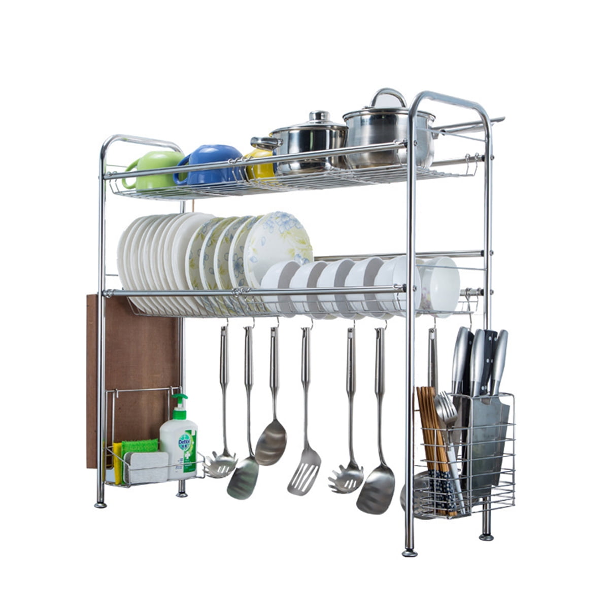 Details about   Adjustable Dish Drying Rack Over the Sink Drainer Dryer Kitchen Holder Organizer 