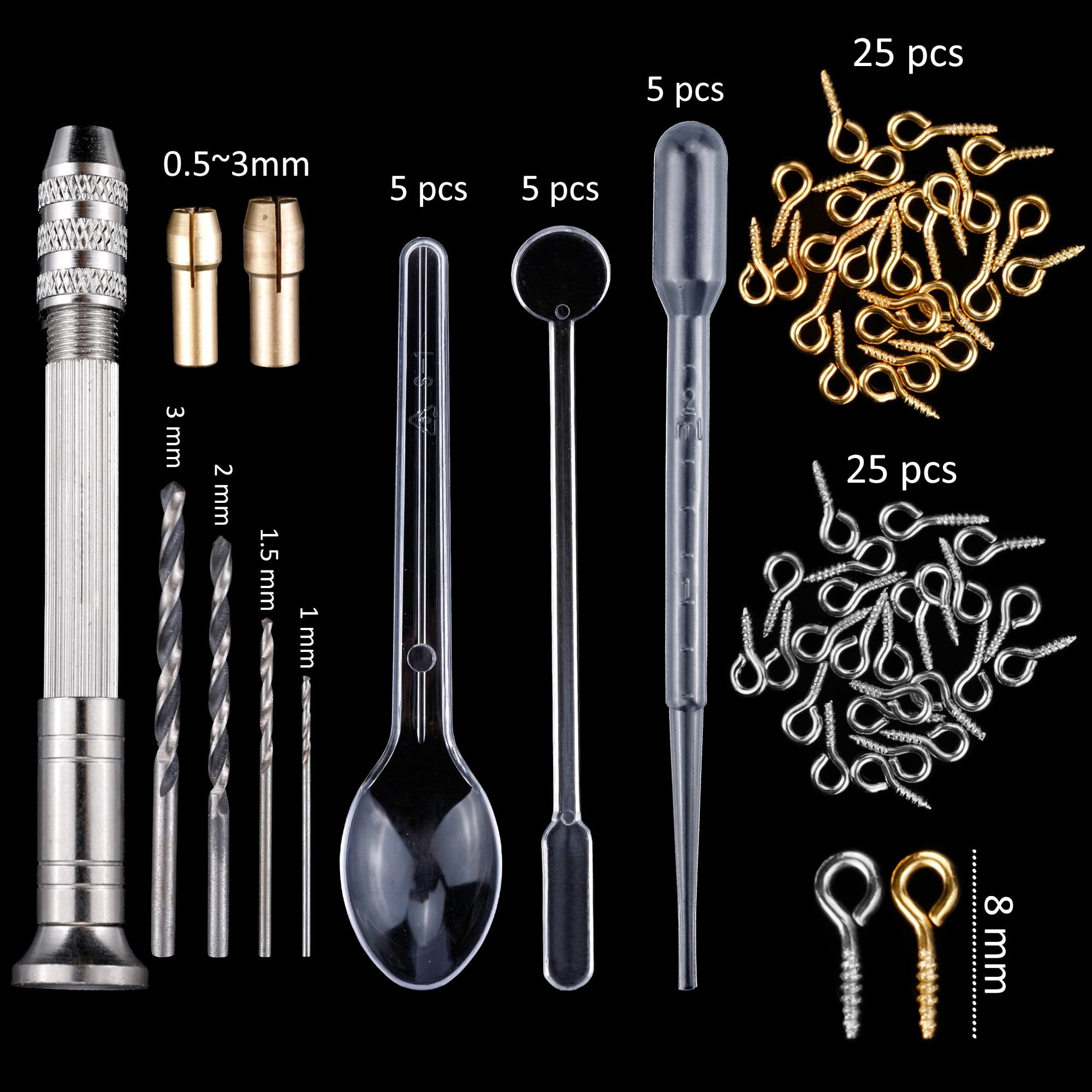 Epoxy Resin Kit, Silicone Casting Molds Tools Set for Beginners, Multi-Color