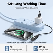 RONY 2 in 1 Wireless Lavalier Microphone for iPhone iPad, Play-plug Lapel Mics with Noise Reduction for Video Recording Live Stream Vlog Youtube
