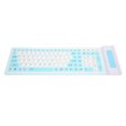 thumbnail image 4 of Teclado de silicona 107 teclas impermeable a prueba de polvo plegable dos colores 2,4G inalámbrico USB teclado silencioso de silicona suave, 4 of 8