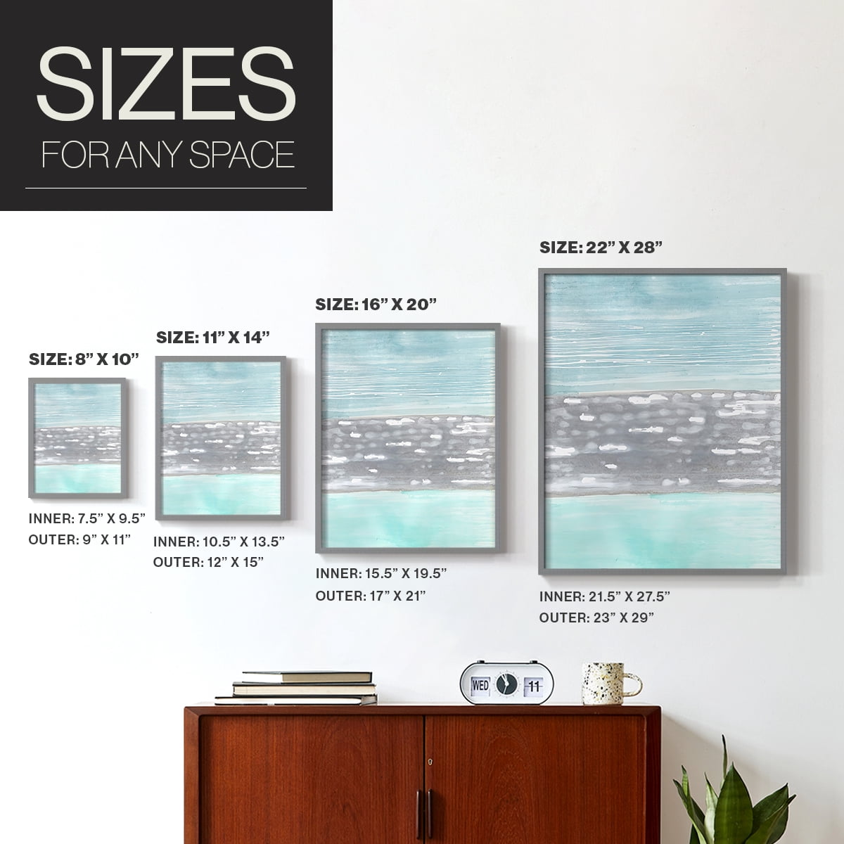 Hydrusphere I Framed Print in Gray Solid Wood Framed Print No Nail Hanging