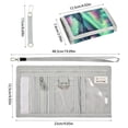 thumbnail image 3 of JIALIOU Nylon Trifold Card Wallet with ID Window Zipper Pocket for Men Women Teen Snow Aurora, 3 of 7