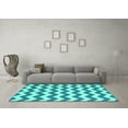 thumbnail image 3 of Ahgly Company Indoor Square Abstract Turquoise Blue Contemporary Area Rugs, 3' Square, 3 of 4