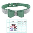 thumbnail image 2 of Methold Decoración para mascotas Cachorro Perro Gato Collar ajustable prop Correa Hebilla Rhinestone PULeather Suministros para perros verde oscuro XXS, 2 of 5