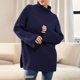 thumbnail image 5 of Suéter Suéteres de manga larga para mujer Suéter de punto acanalado acogedor Suéter elegante Prendas de abrigo Ygjytge Azul Marino S para Mujer, 5 of 6