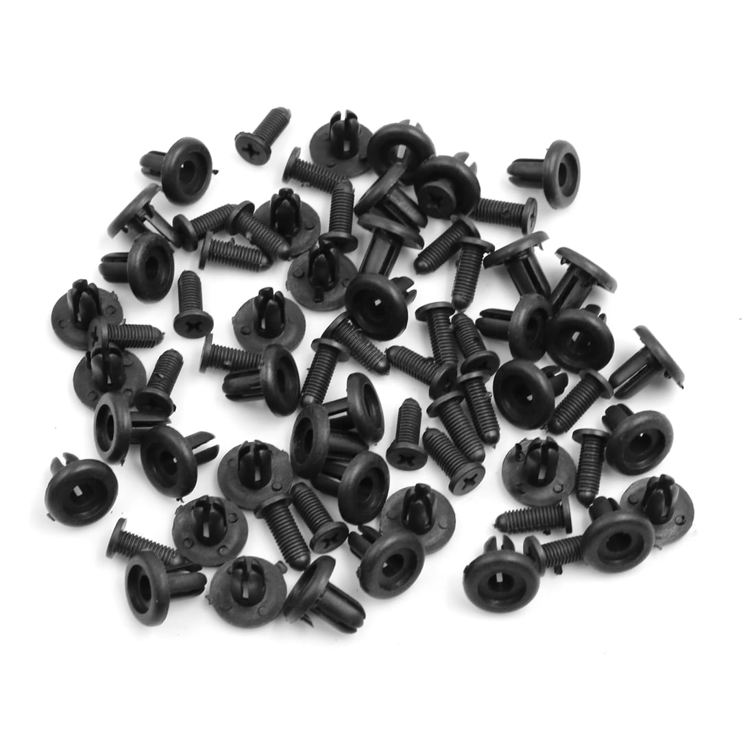 Clip de garniture X AUTOHAUX 9mm Trou Diamètre Plastique Garniture Panneau Portière Clips Noir pour Voiture 30Pcs - Bricolage