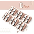 thumbnail image 2 of Mr. Pen- Handheld Metal Pencil Sharpener with 2 Holes, 6 Pack, Rose Gold, Colored Pencil Sharpener, 2 of 5