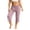 A Pink, variant on Bovxnpu Women's Pajama Bottoms Cotton Cropped Straight Wide Leg Elastic Waist Pant Sleepwear