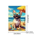 thumbnail image 4 of AMHNF Adorable Frenchie in Sunglasses Linen Garden Flag for Spring Summer Home Outdoor Garden Yard Door Decor 12x18 inch, 4 of 5